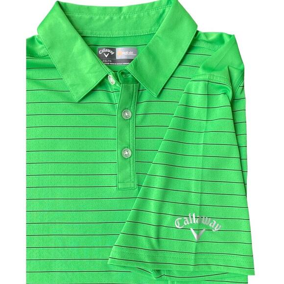 Callaway Green Striped Opti-Dri Men's Golf Polo Shirt - XL - Picture 5 of 10